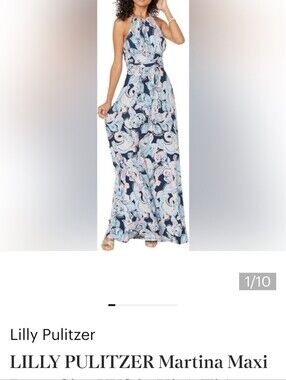 Lilly Pulitzer Blue Martina maxi dress in High Tide